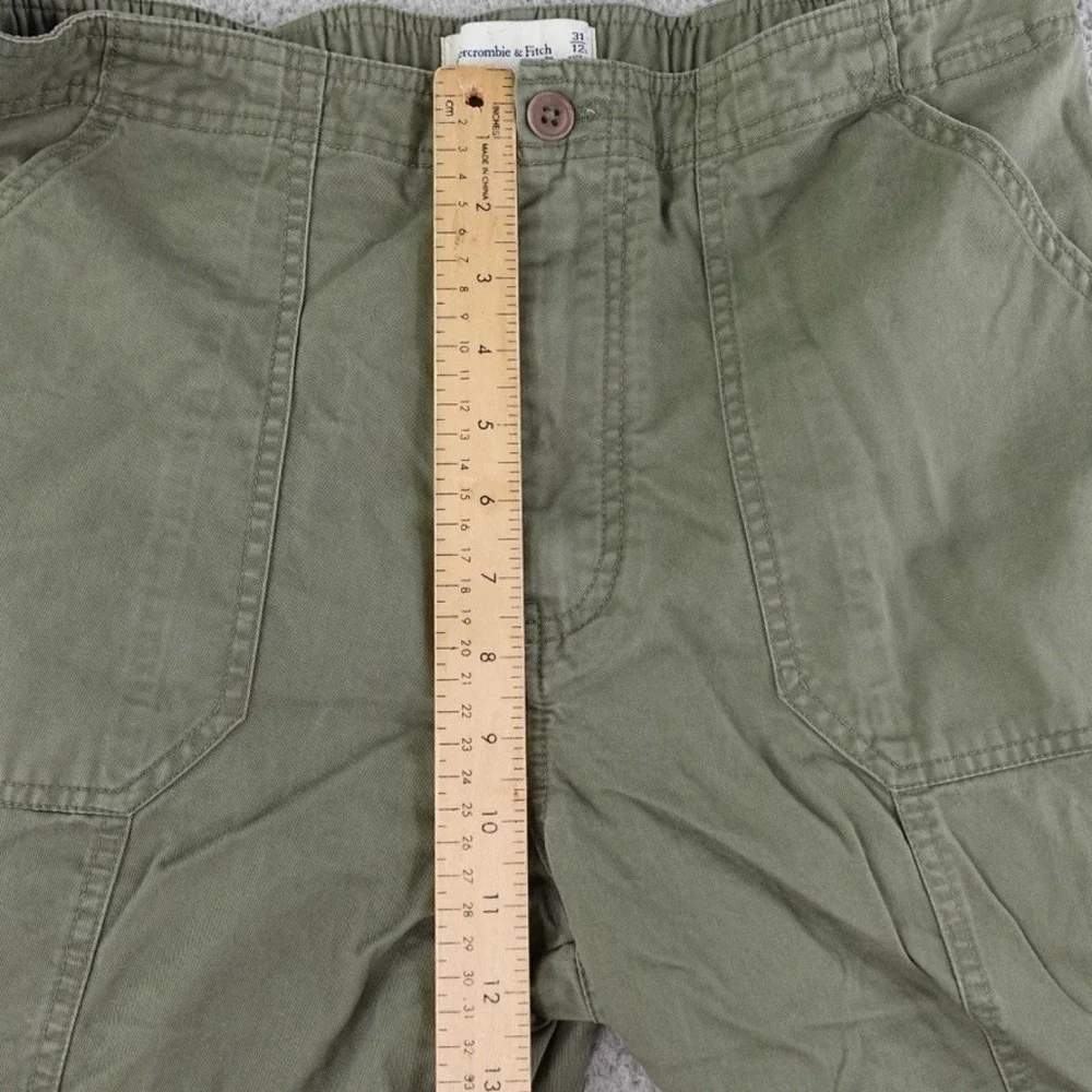Abercrombie & Fitch Cargo Pants Women Size 12/31 Military Green Casual Bohemian